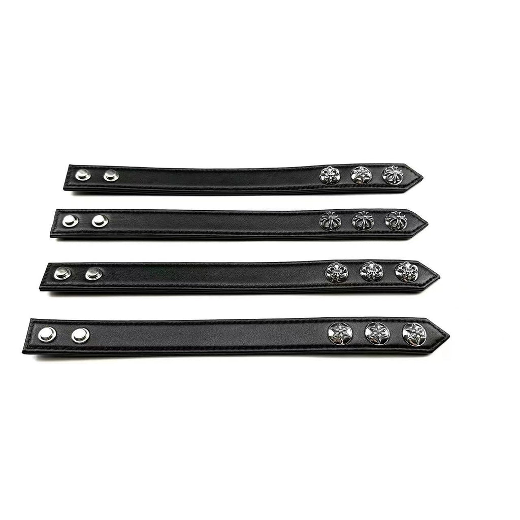 Chrome Hearts S925 sterling silver leather bracelet