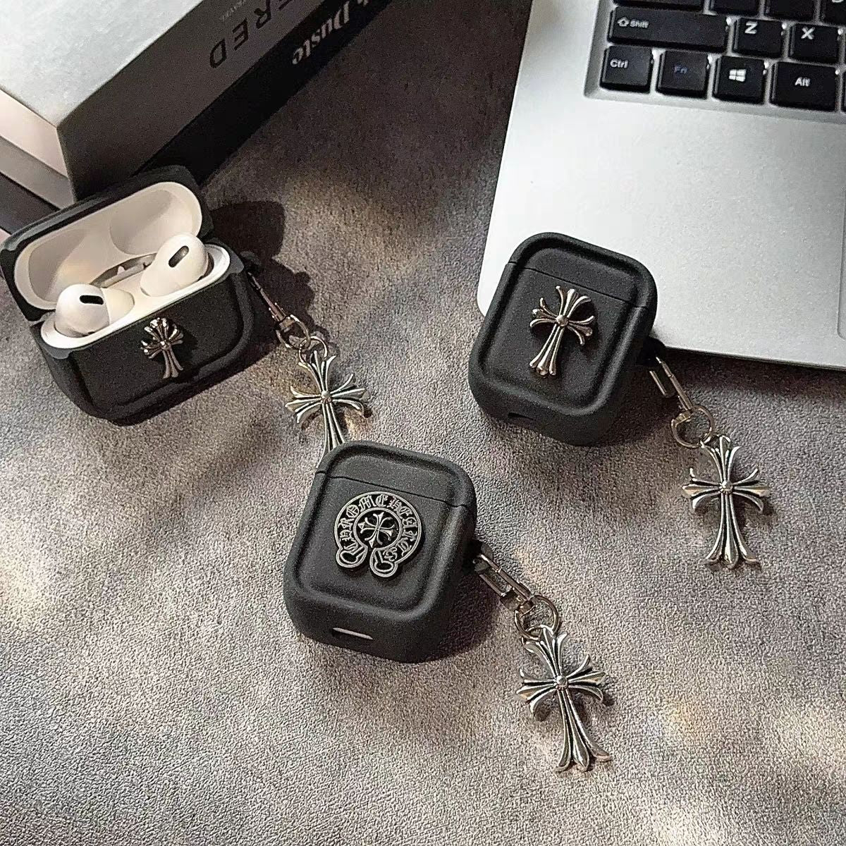 Chrome Hearts Cross Case for Apple Bluetooth Earphones