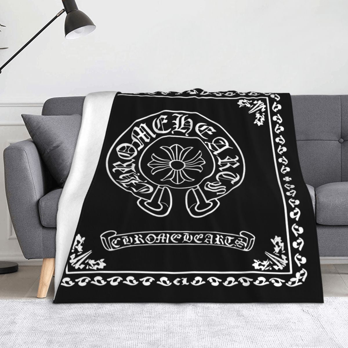 Chrome Hearts Flannel & Coral Fleece Blanket
