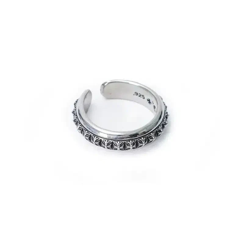 Chrome Hearts PLUS PYRAMID OPEN BAND RING 4