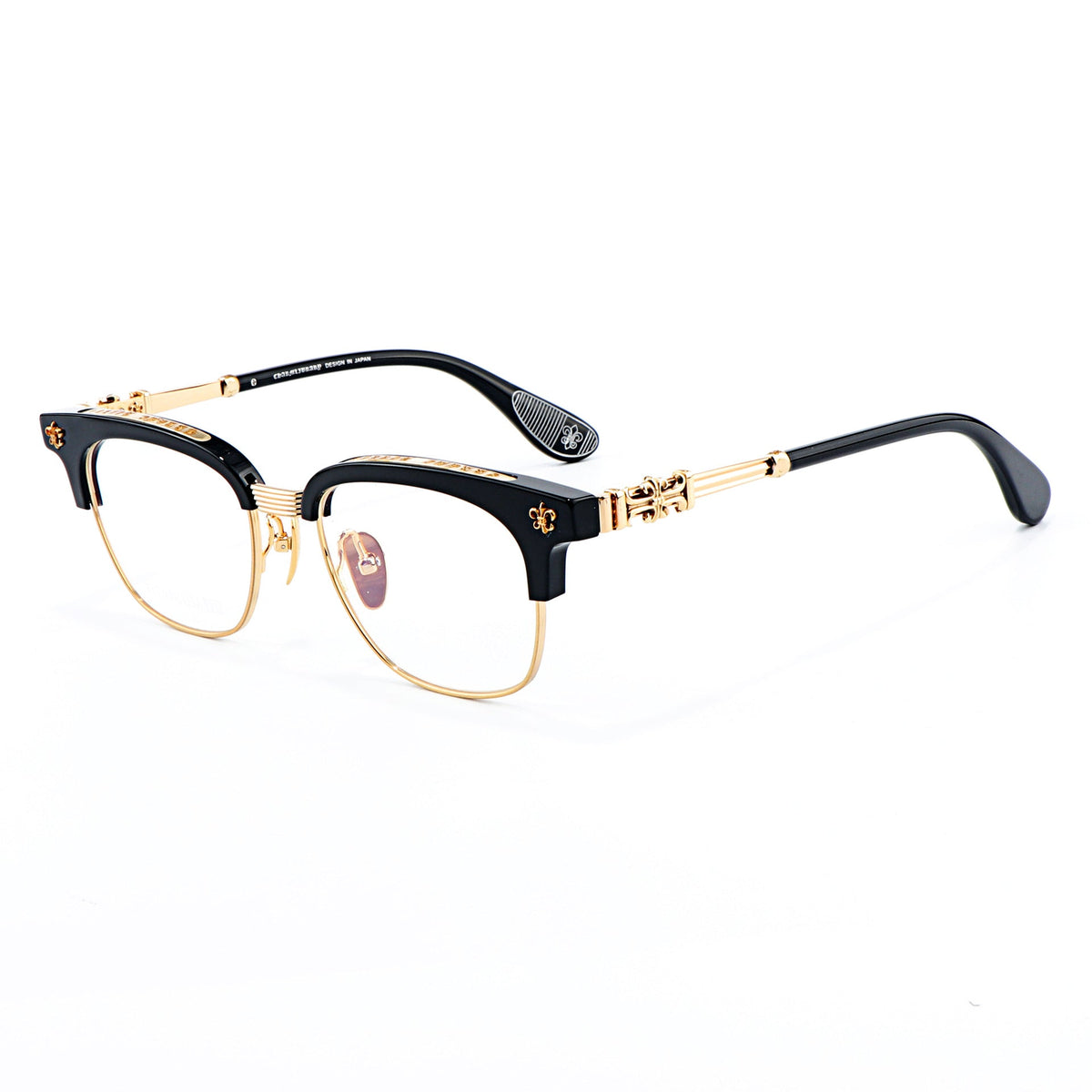 Chrome Hearts Chic Understated Luxury Style Half-Rim Glasses