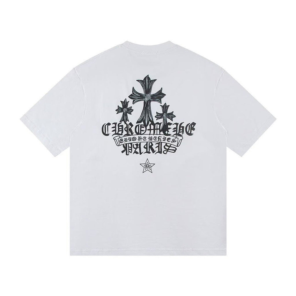 Chrome Hearts letter embroidery short-sleeved shirt