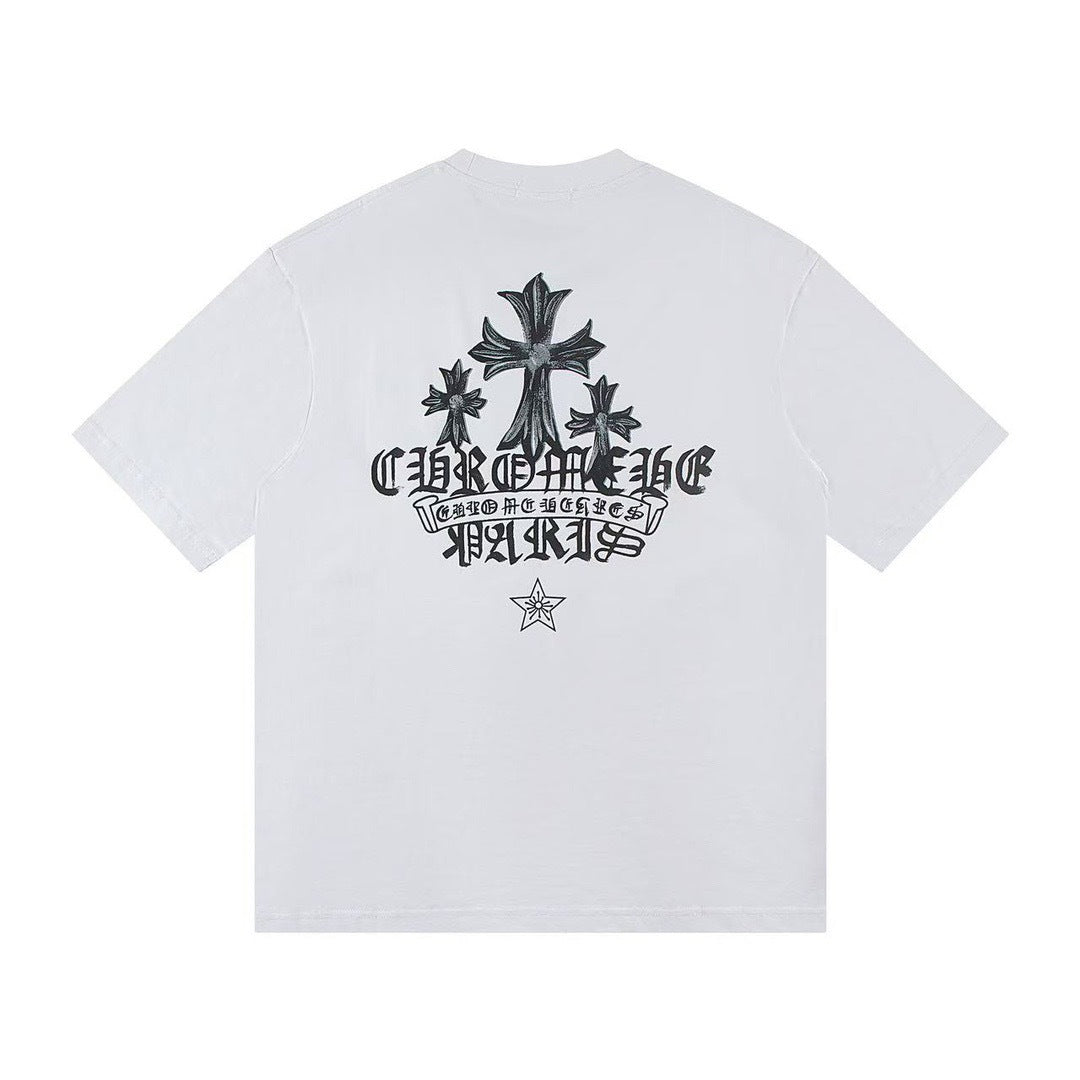 Chrome Hearts letter embroidery short-sleeved t shirt