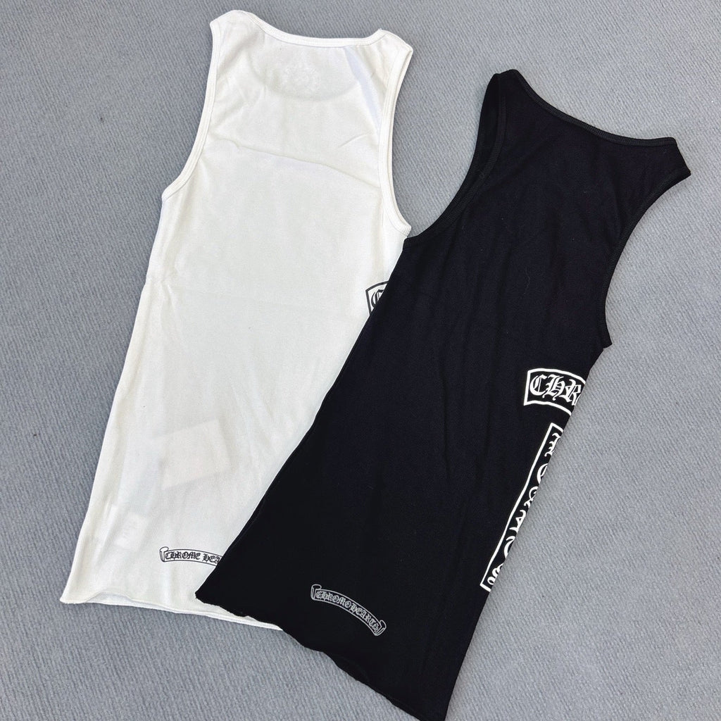 Chrome Hearts T-shaped layered printed vest skirt