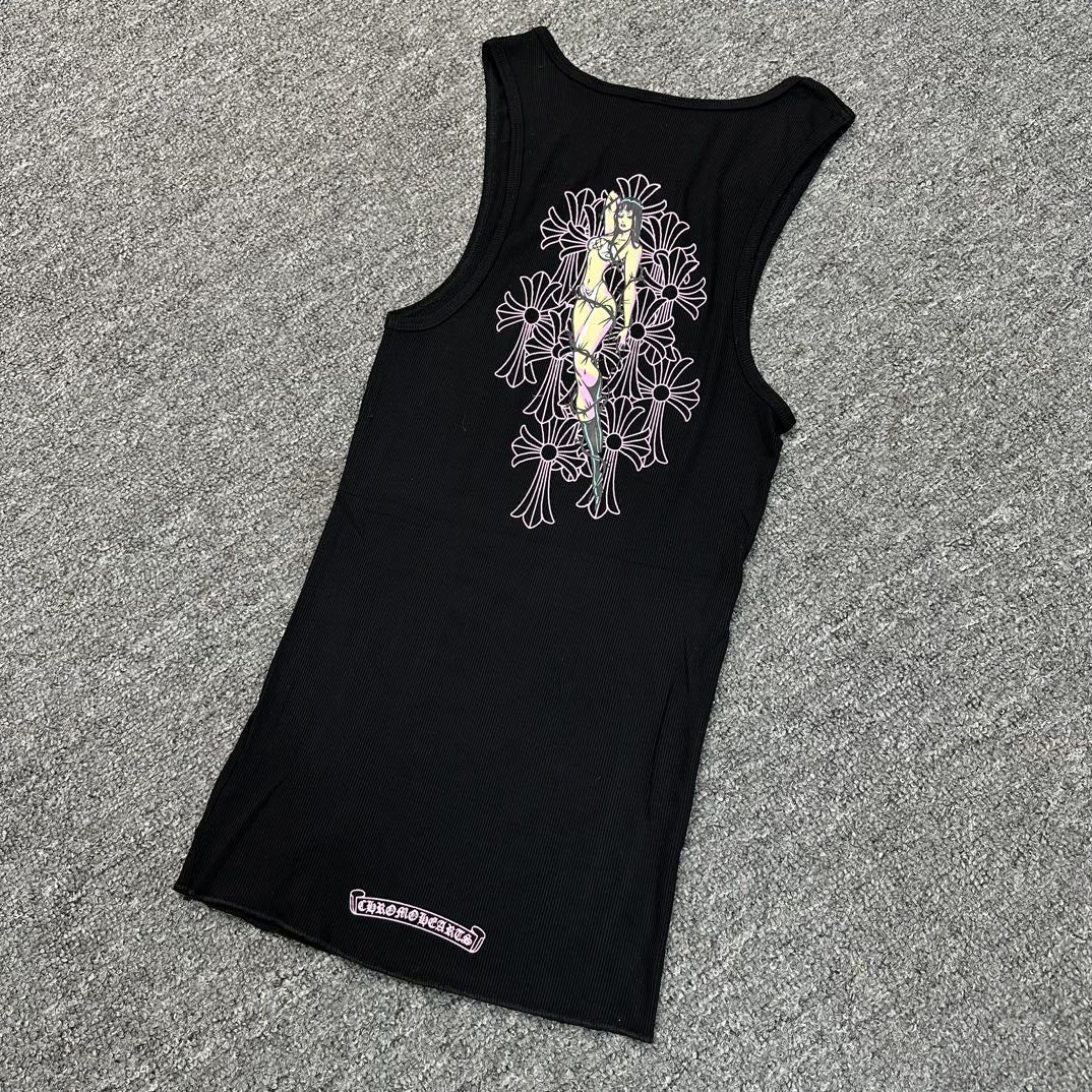 Chrome Hearts deadly doll T-type actress printed vest dress