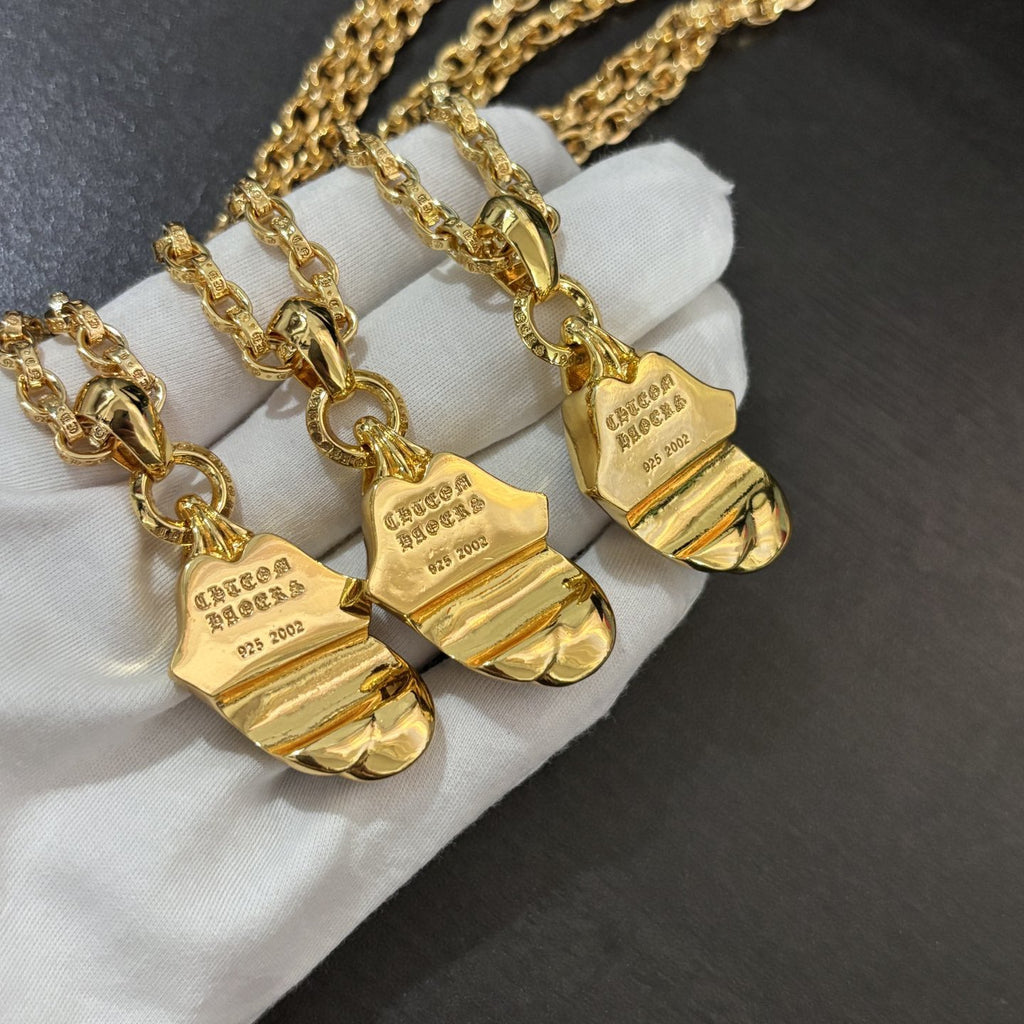 Chrome Hearts Golden Diamond Tongue Pendant