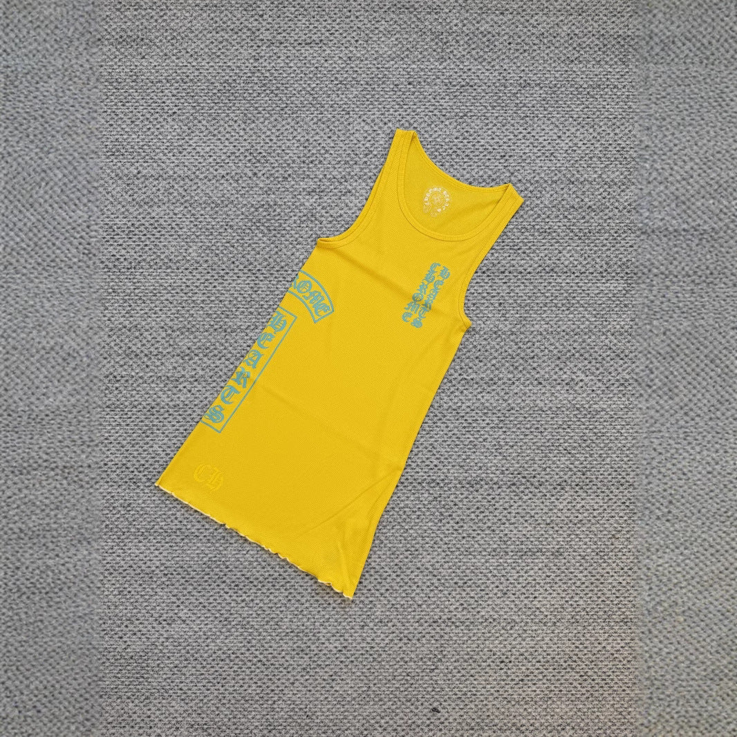 Chrome Hearts Sanskrit letters slim hottie style vest skirt
