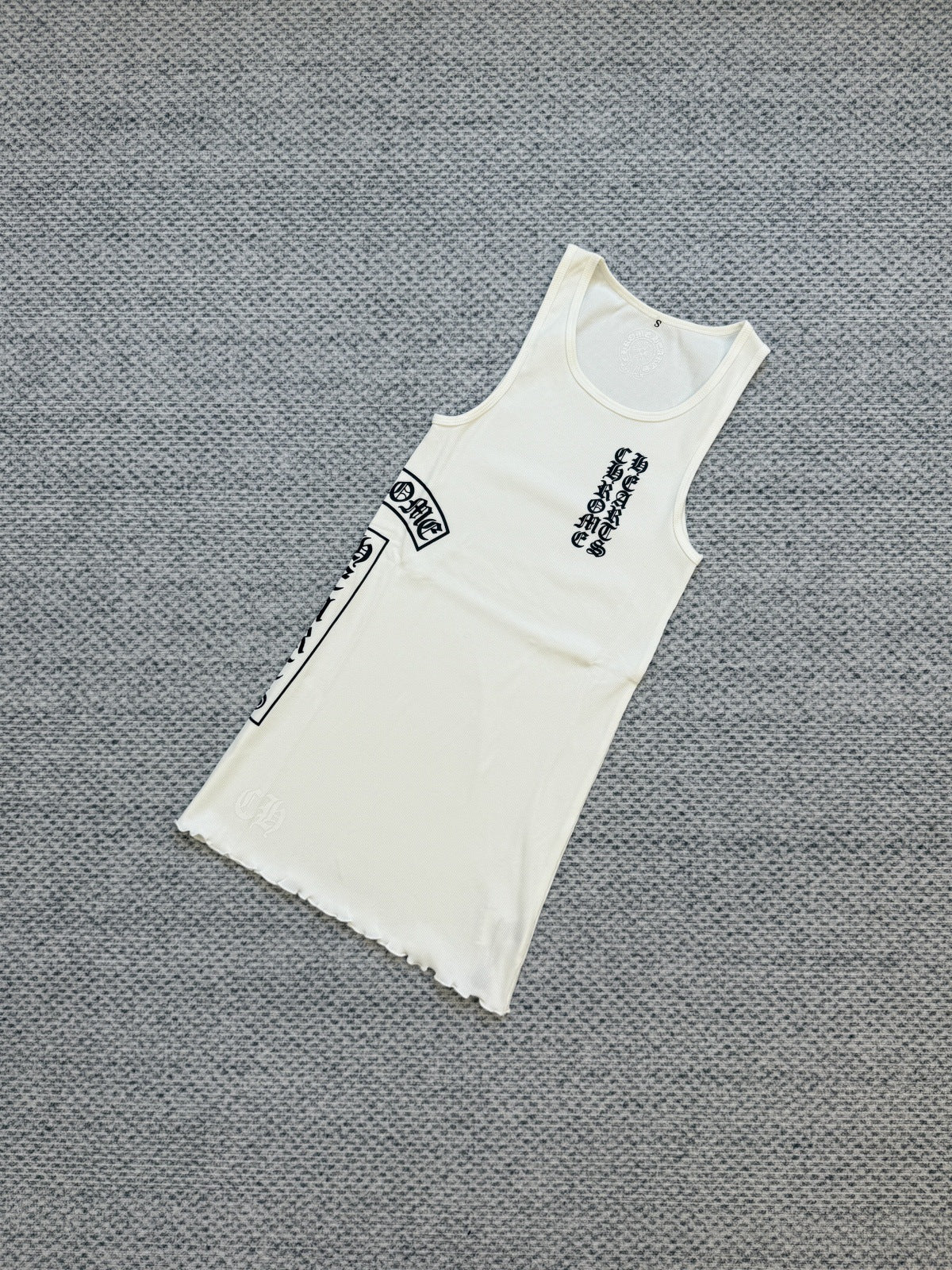 Chrome Hearts Sanskrit letters slim hottie style vest skirt