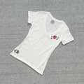 chrome hearts second-hand heart V-neck T-shirt for women