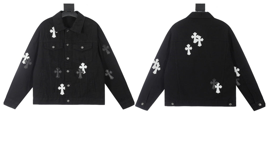 Chrome Hearts Cross Leather Jeans