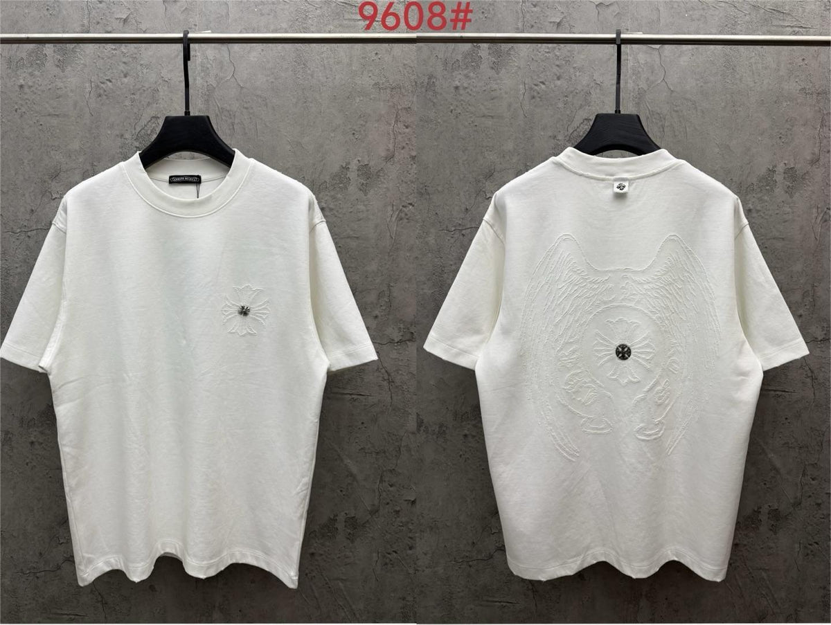 Chrome Hearts American style appliqué embroidered couple T-shirt