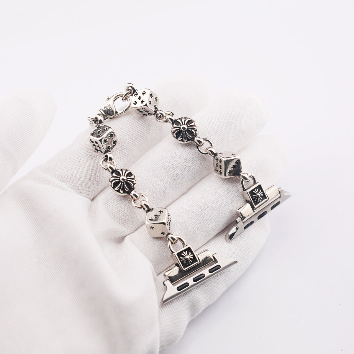 Chrome Hearts cross flower ball dice watch strap