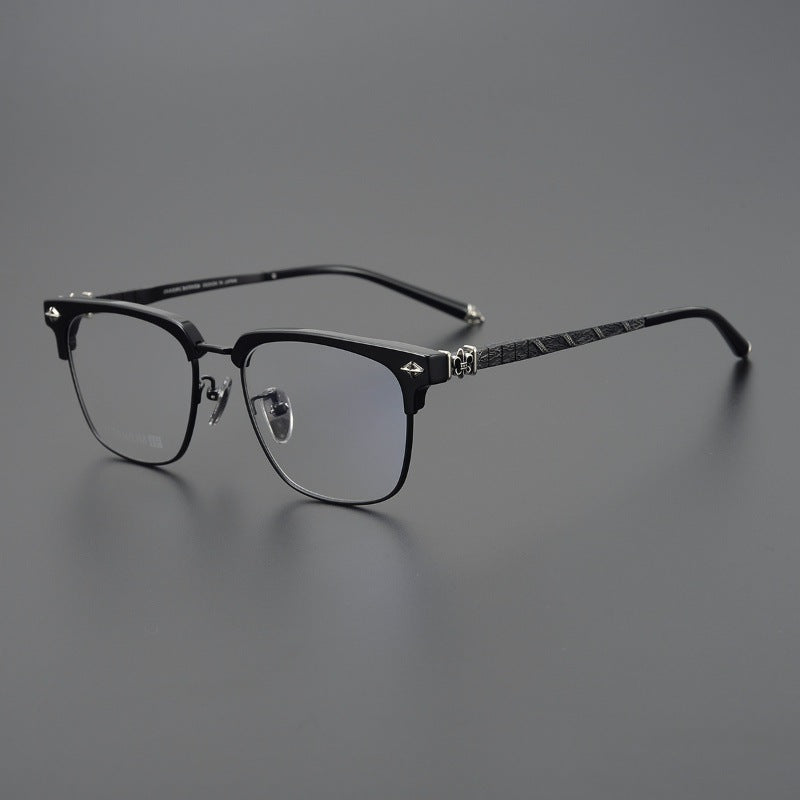 chrome hearts titanium steel ultra-light cloud half-frame glasses