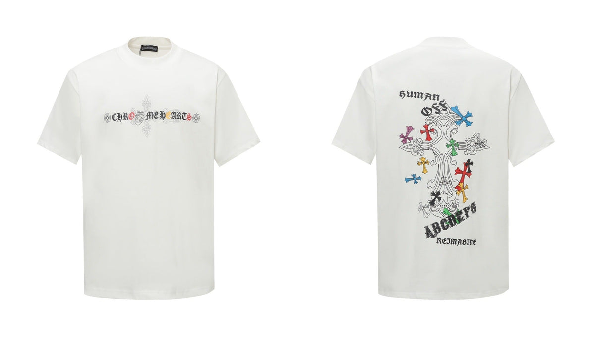Chrome Hearts Personalized Cross Print Short-Sleeve T-Shirt