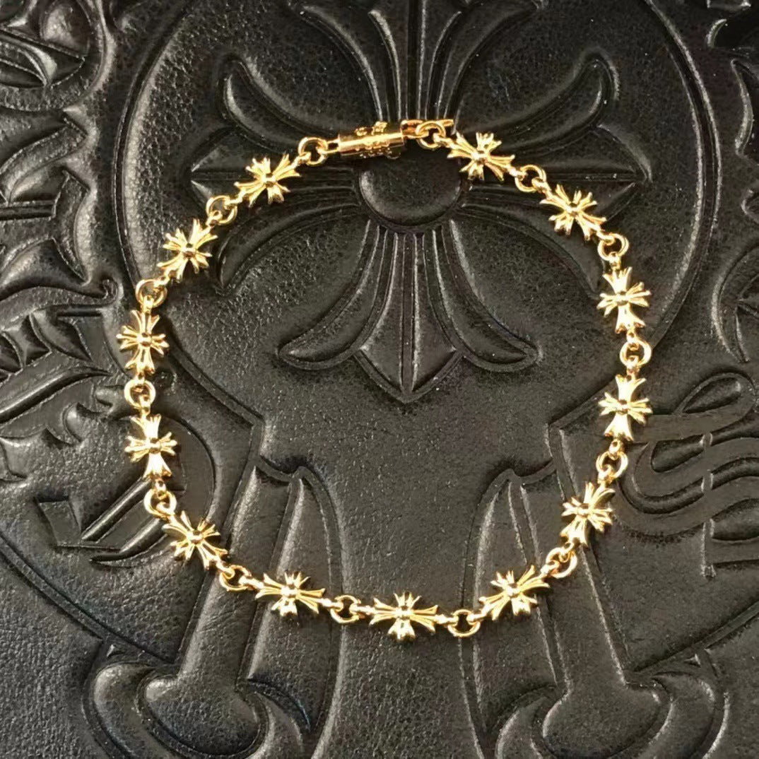 chrome hearts cross anchor bracelet