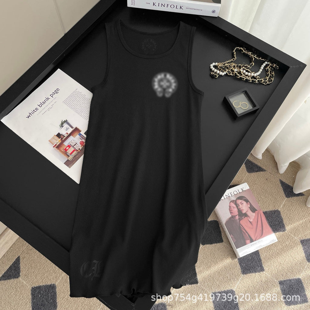 Chrome Hearts horseshoe printed camisole dress