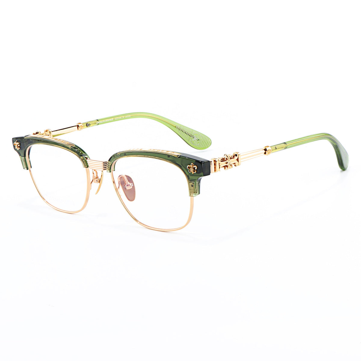 Chrome Hearts Chic Understated Luxury Style Half-Rim Glasses