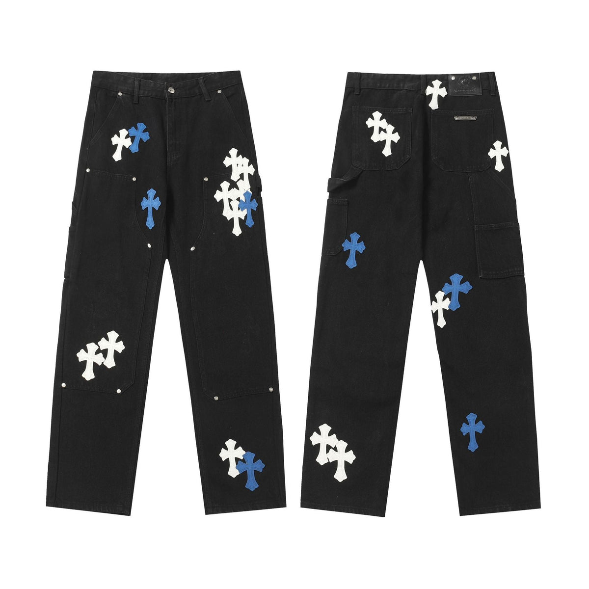Chrome Hearts Colorful Cross Leather Jacket