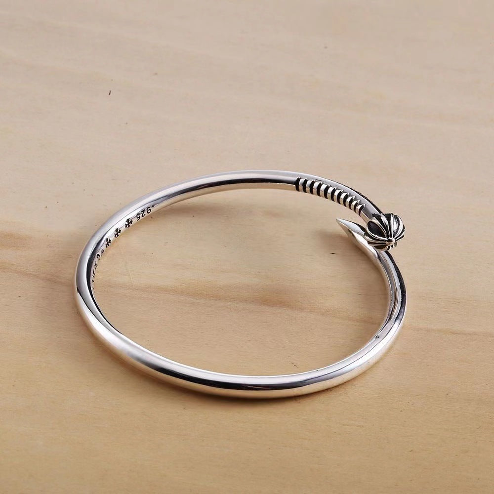 chrome hearts cross convex nail bracelet
