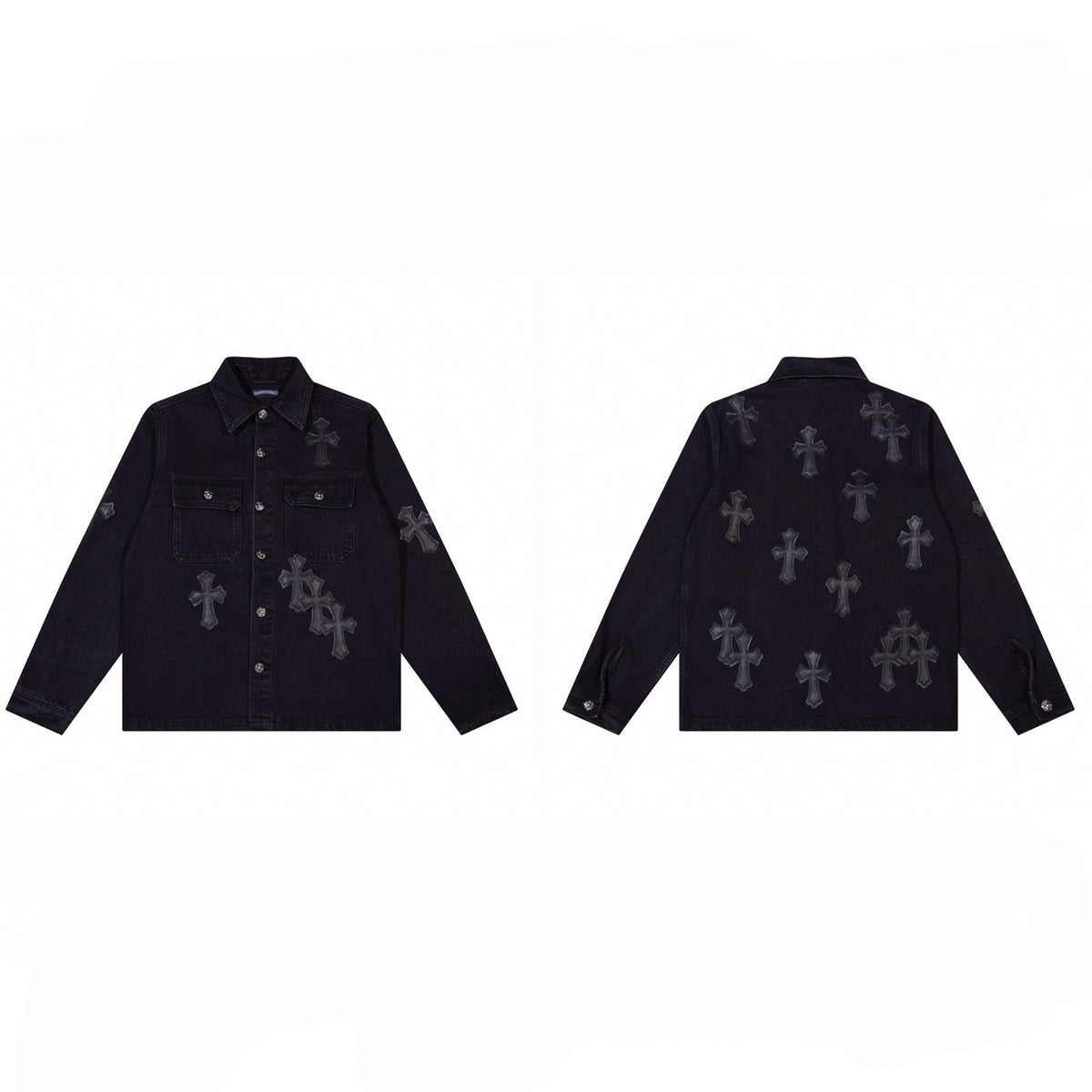Chrome Hearts Cross Leather Jeans