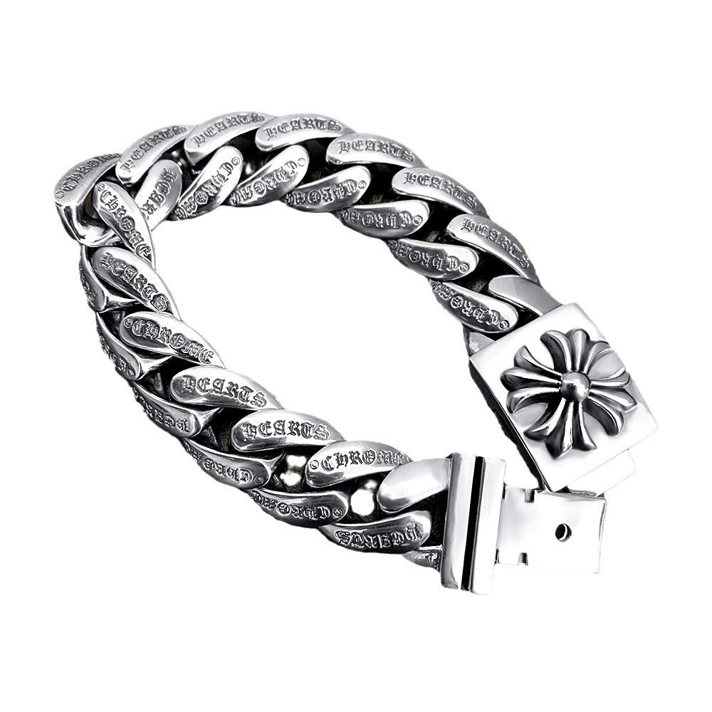 Chrome Hearts retro cross flower thick domineering chain