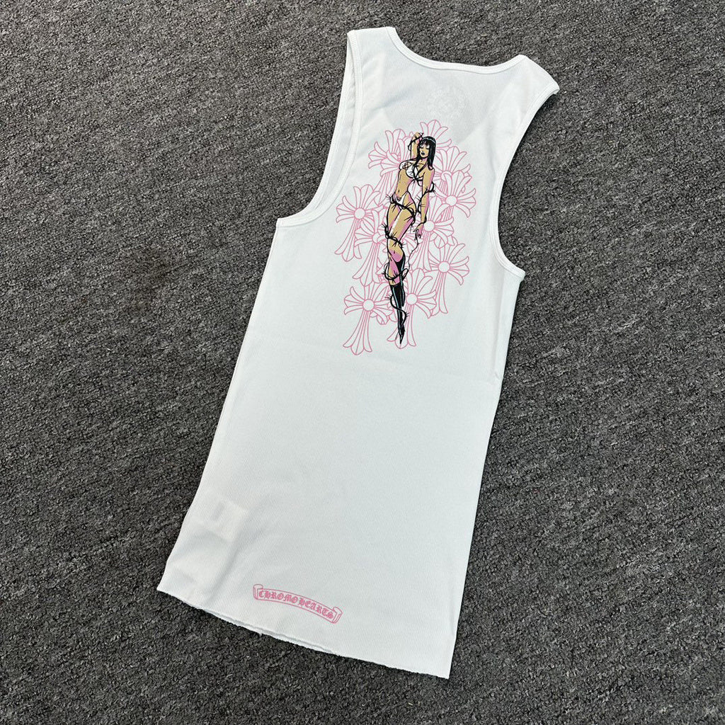 Chrome Hearts deadly doll T-type actress printed vest dress