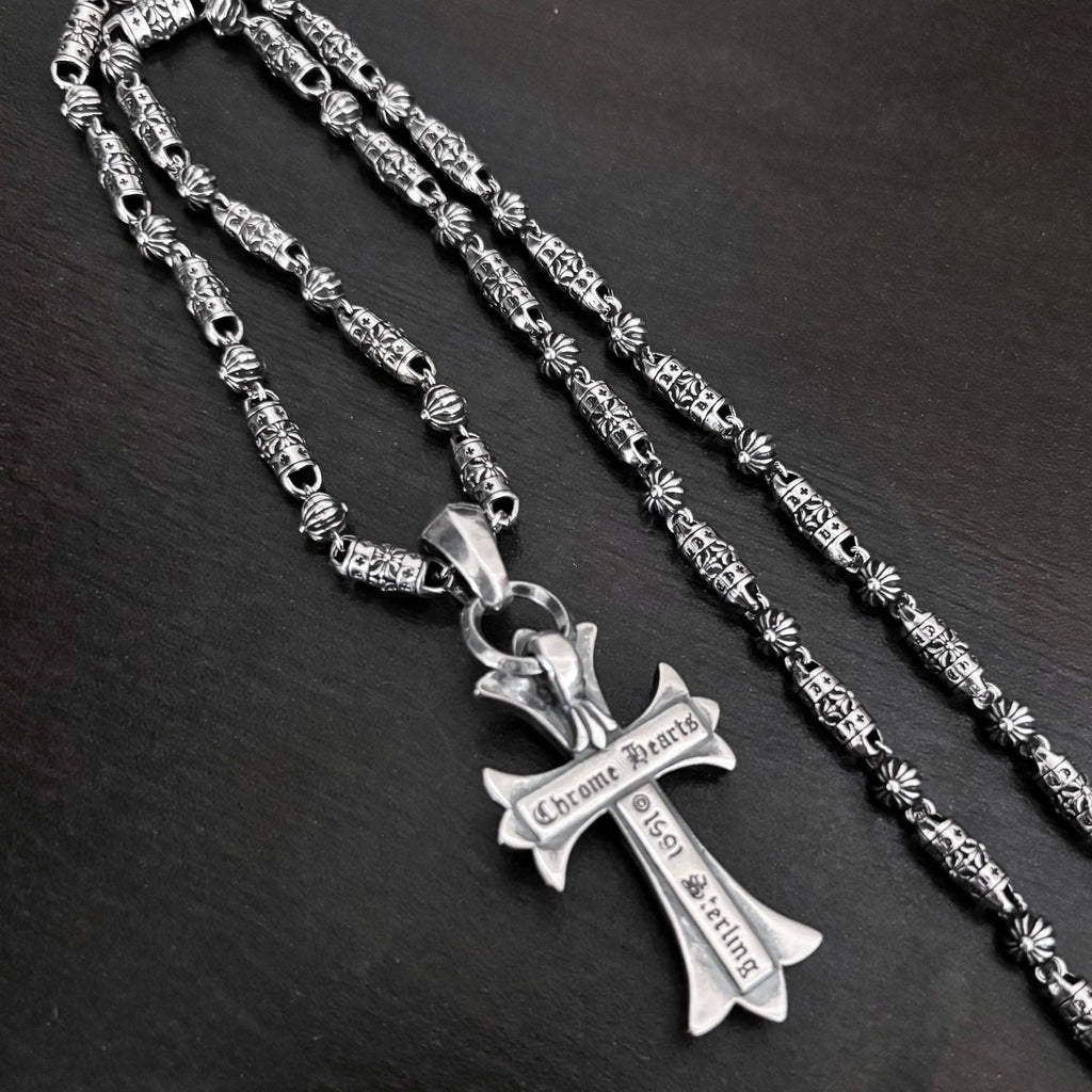 chrome hearts cross anchor domineering chain necklace