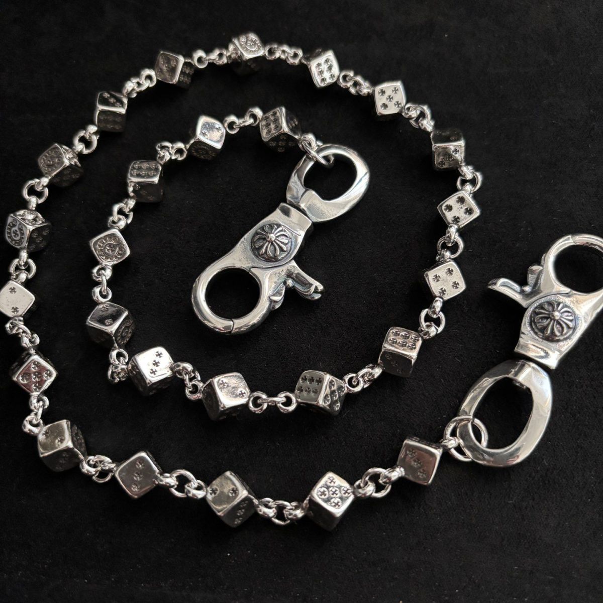 Chrome Hearts double lobster buckle versatile pants chain