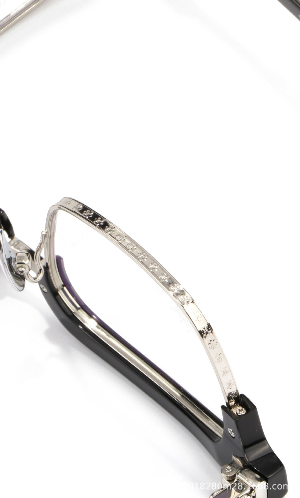 Chrome Hearts half-rimmed accordion temple glasses