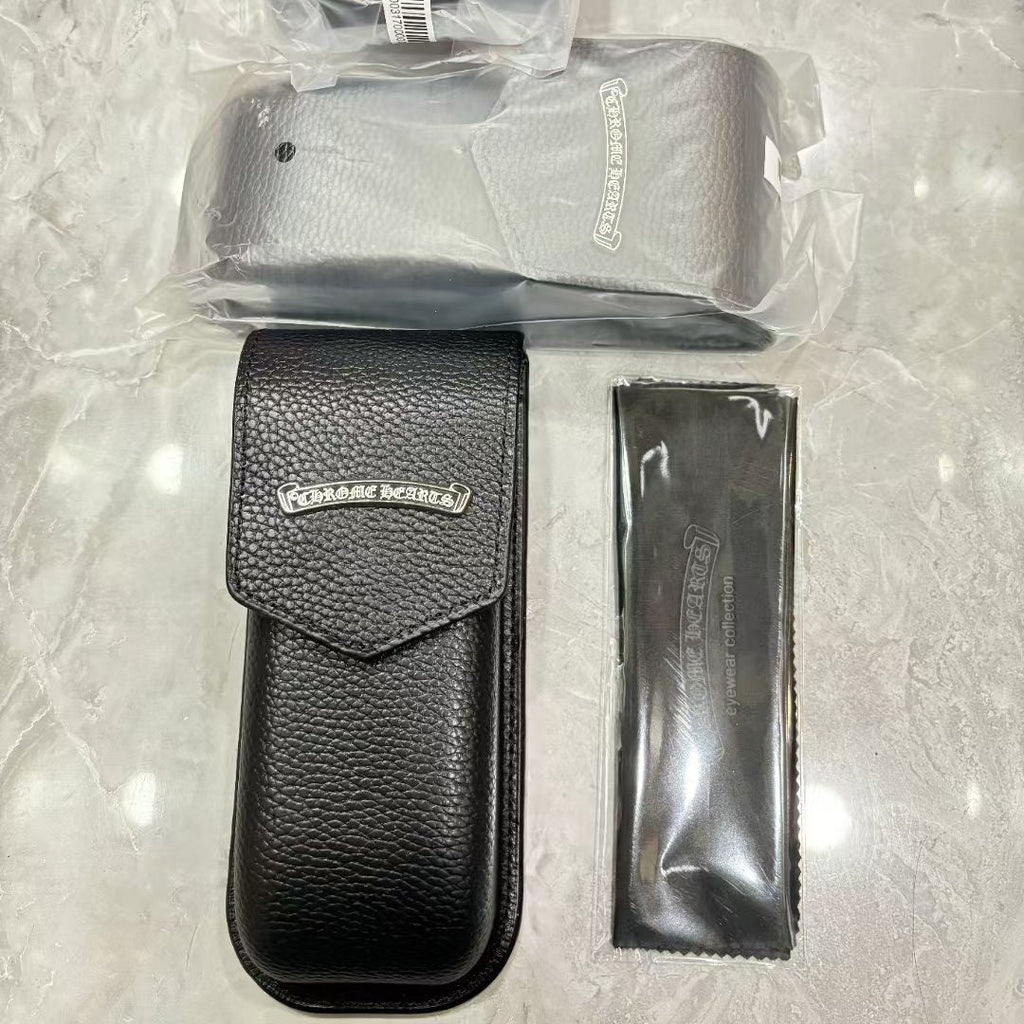 Chrome Hearts Fashionable leather glasses bag