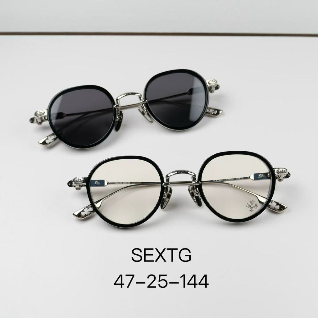 Chrome Hearts Cross-Carved Sunglasses