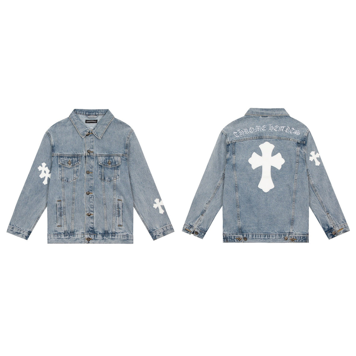 Chrome Hearts Cross Leather coat