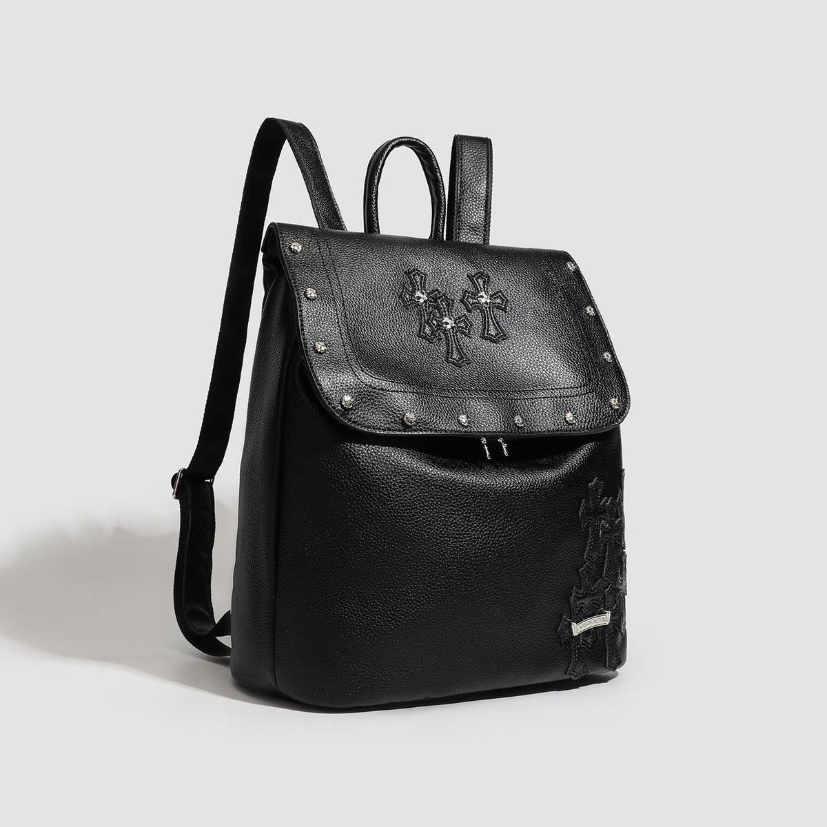 Chrome Hearts Cross Rivet PU Leather Backpack