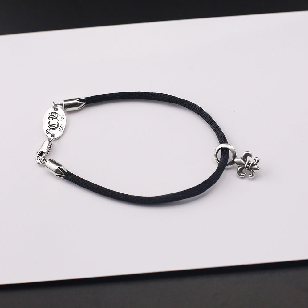 Chrome Hearts hexagonal anchor tongue rope bracelet