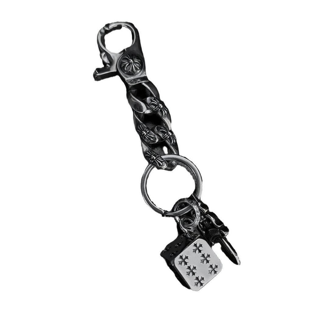 chrome hearts sword dice keychain