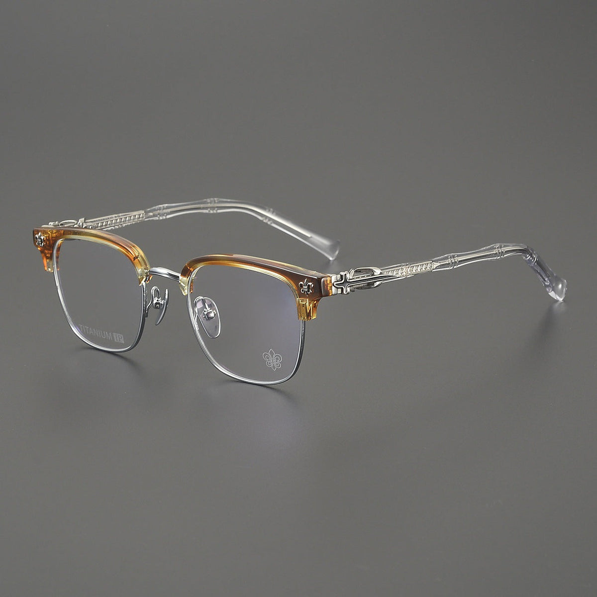 Chrome Hearts Hand-Engraved Vintage Browline Eyeglasses