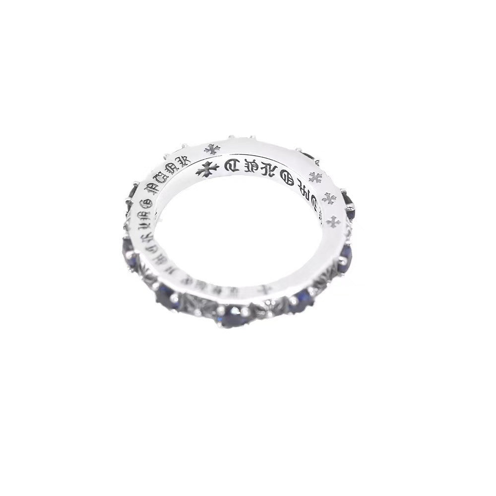 chrome hearts sapphire cross ring