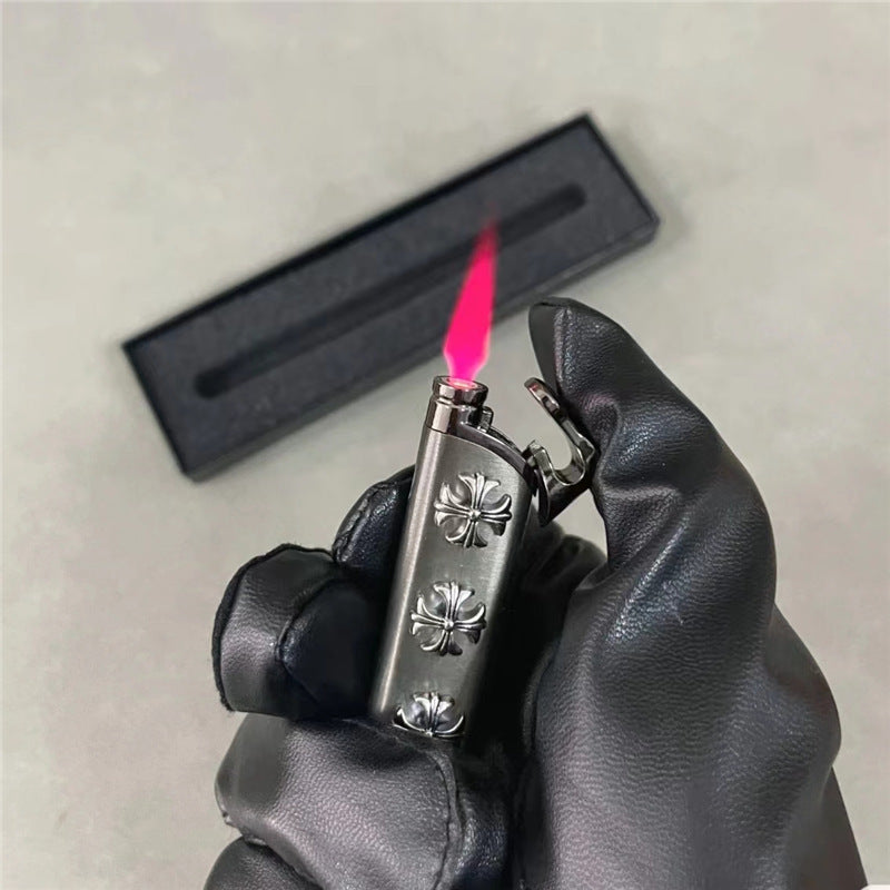 chrome hearts brushed heavy metal lighter