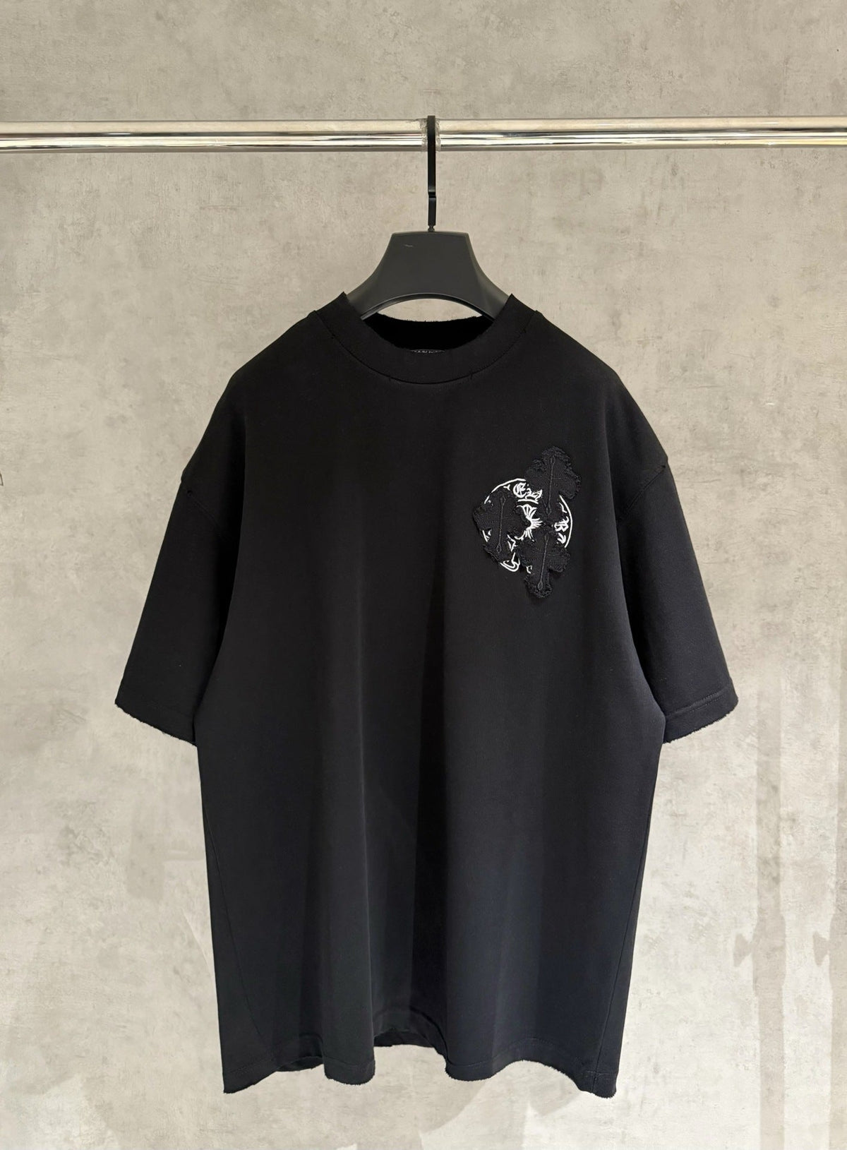 Chrome Hearts Embroidered Distressed Short-Sleeve T-Shirt