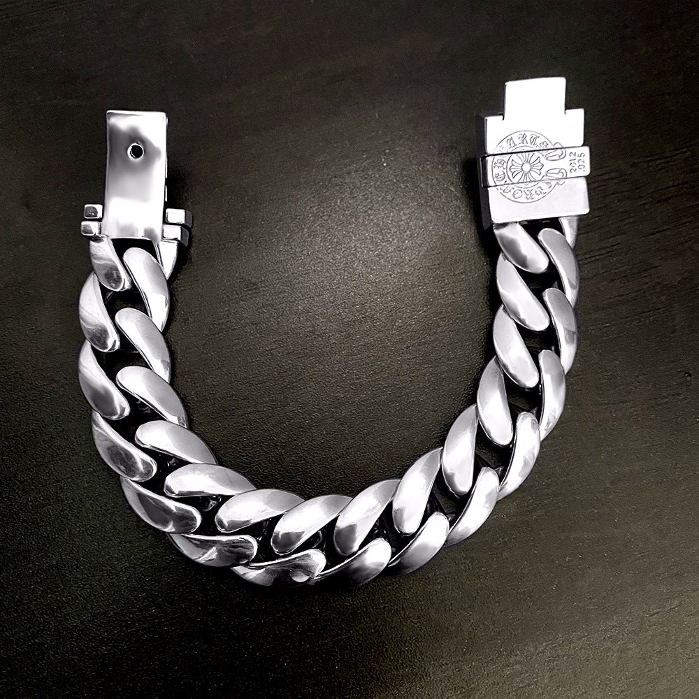 Chrome Hearts retro cross flower thick domineering chain