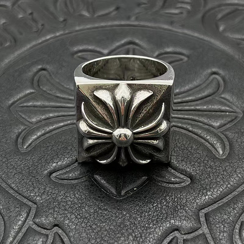 chrome hearts square cross ring