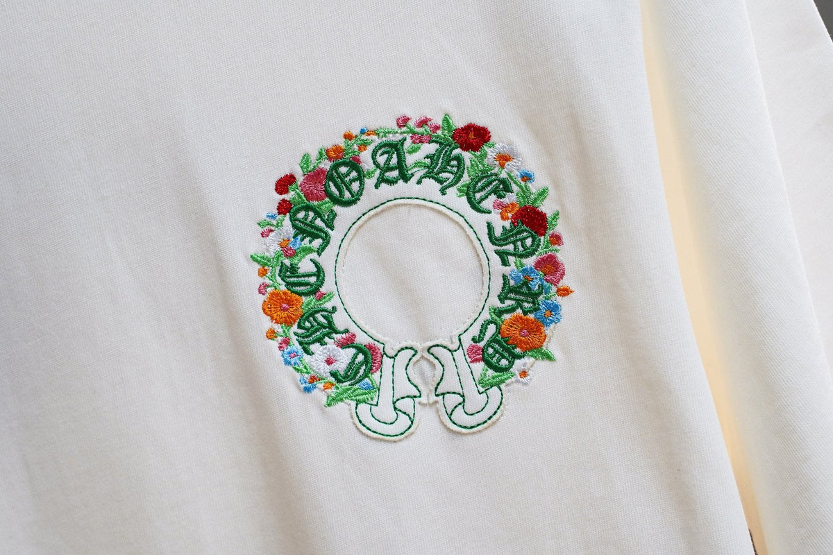 Chrome Hearts Colorful Tree Planting Garden Embroidery T-Shirt