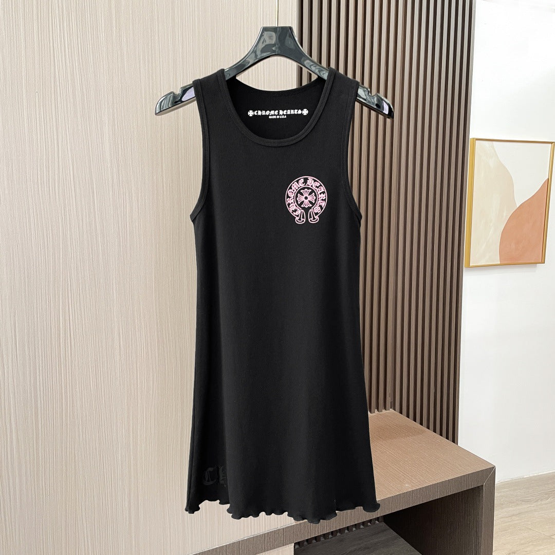 Chrome Hearts horseshoe printed camisole dress