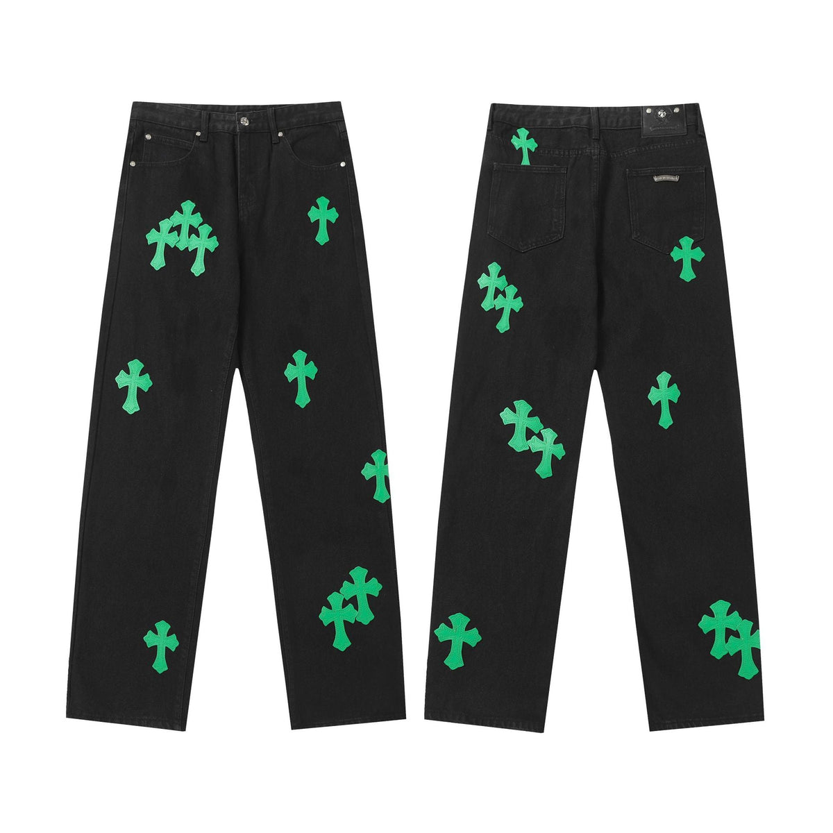Chrome Hearts Colorful Cross Leather Jacket