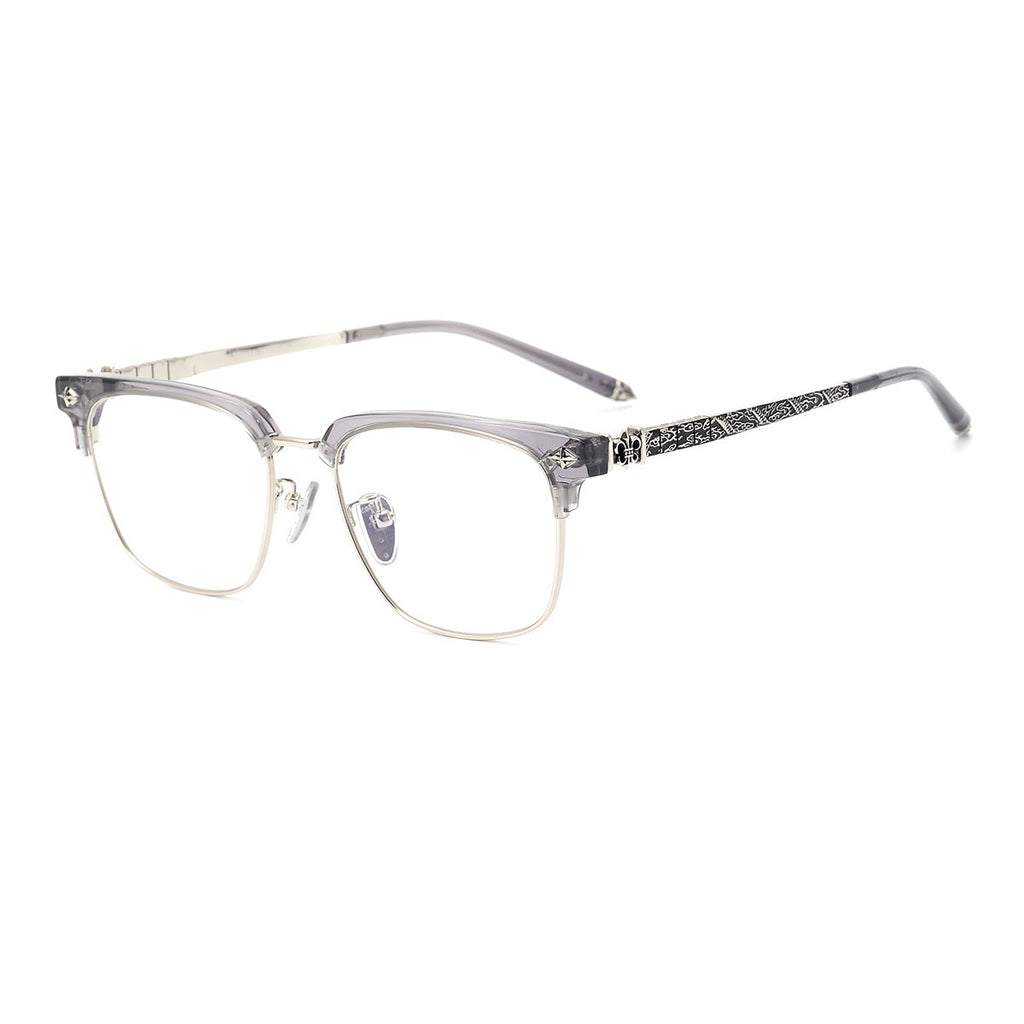 chrome hearts titanium steel ultra-light cloud half-frame glasses