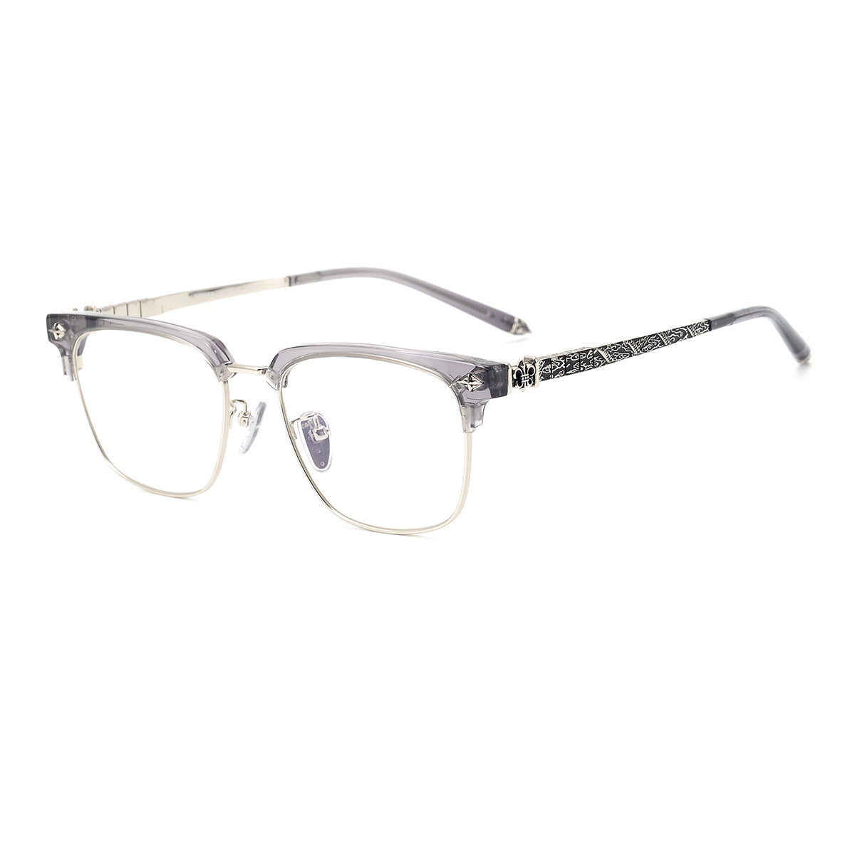 chrome hearts titanium steel ultra-light cloud half-frame glasses