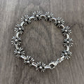 Chrome Hearts Cross Flower Fishhook Buckle Diamond inlaid Bracelet