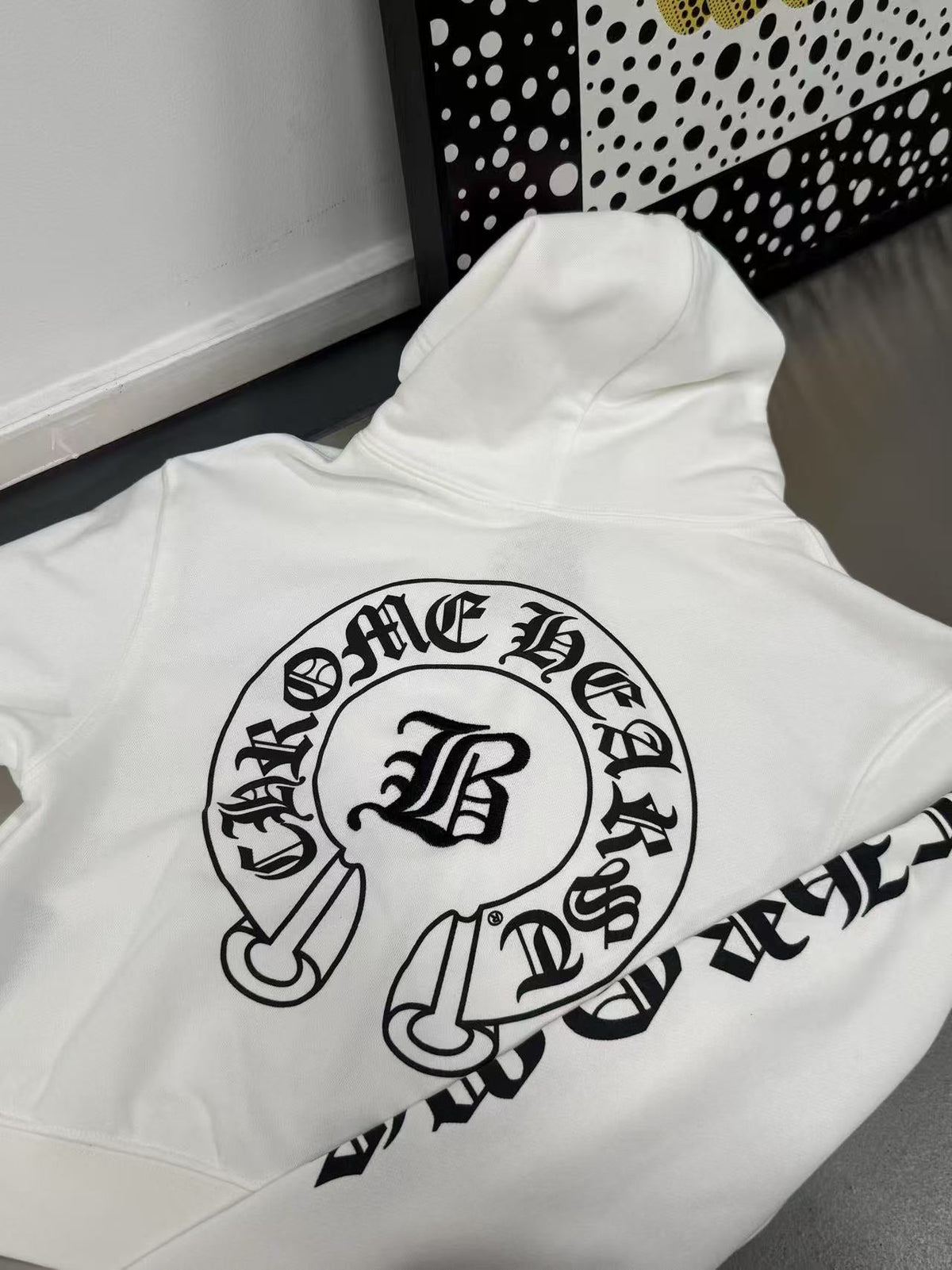 Chrome Hearts embroidered horseshoe print hoodie