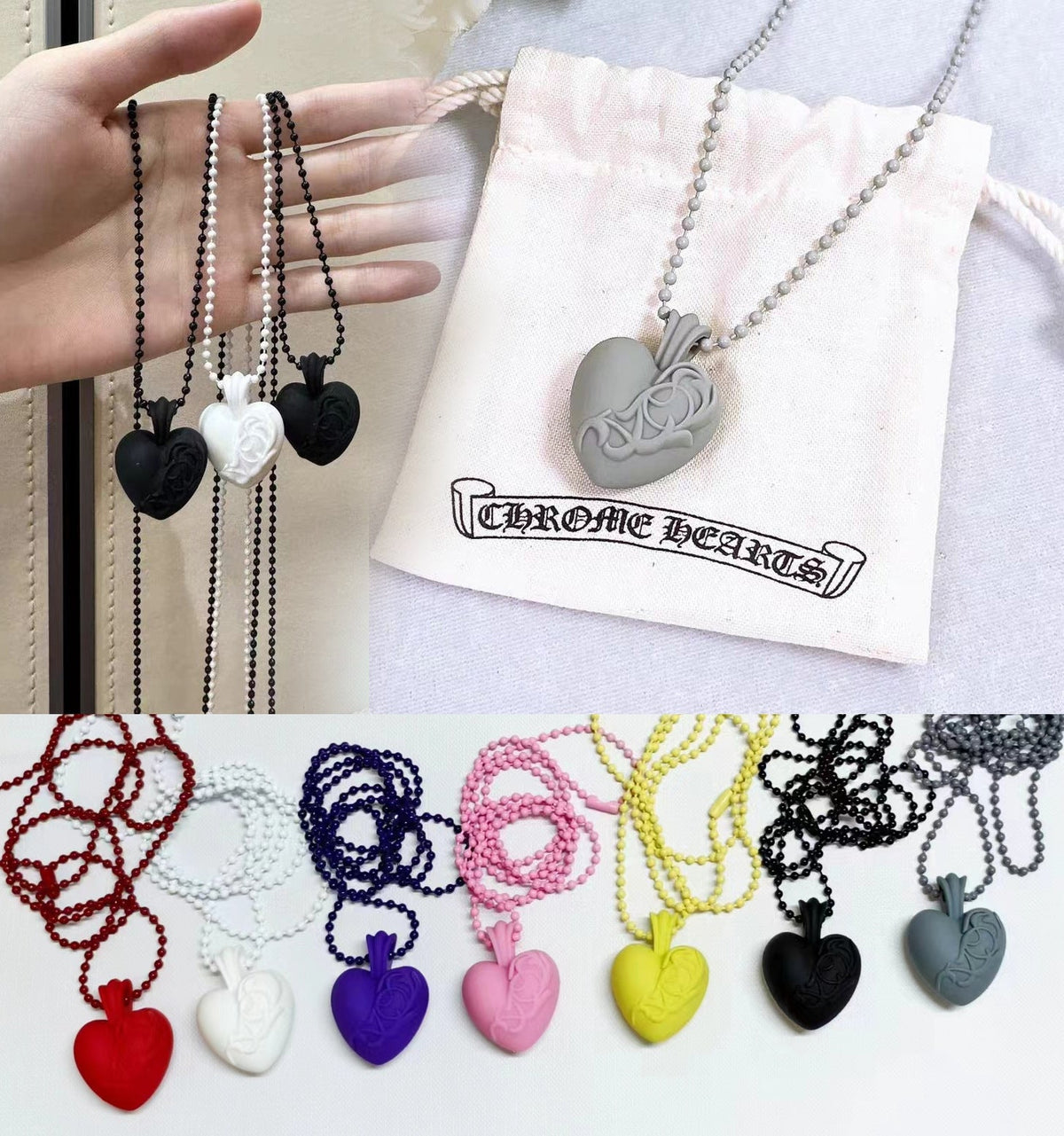 Chrome Hearts colorful necklace